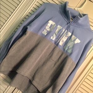 Pink purple throw over hoodie